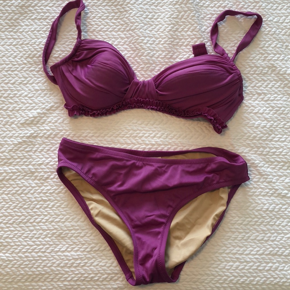 JCrew bathing suit XS bottom and S top